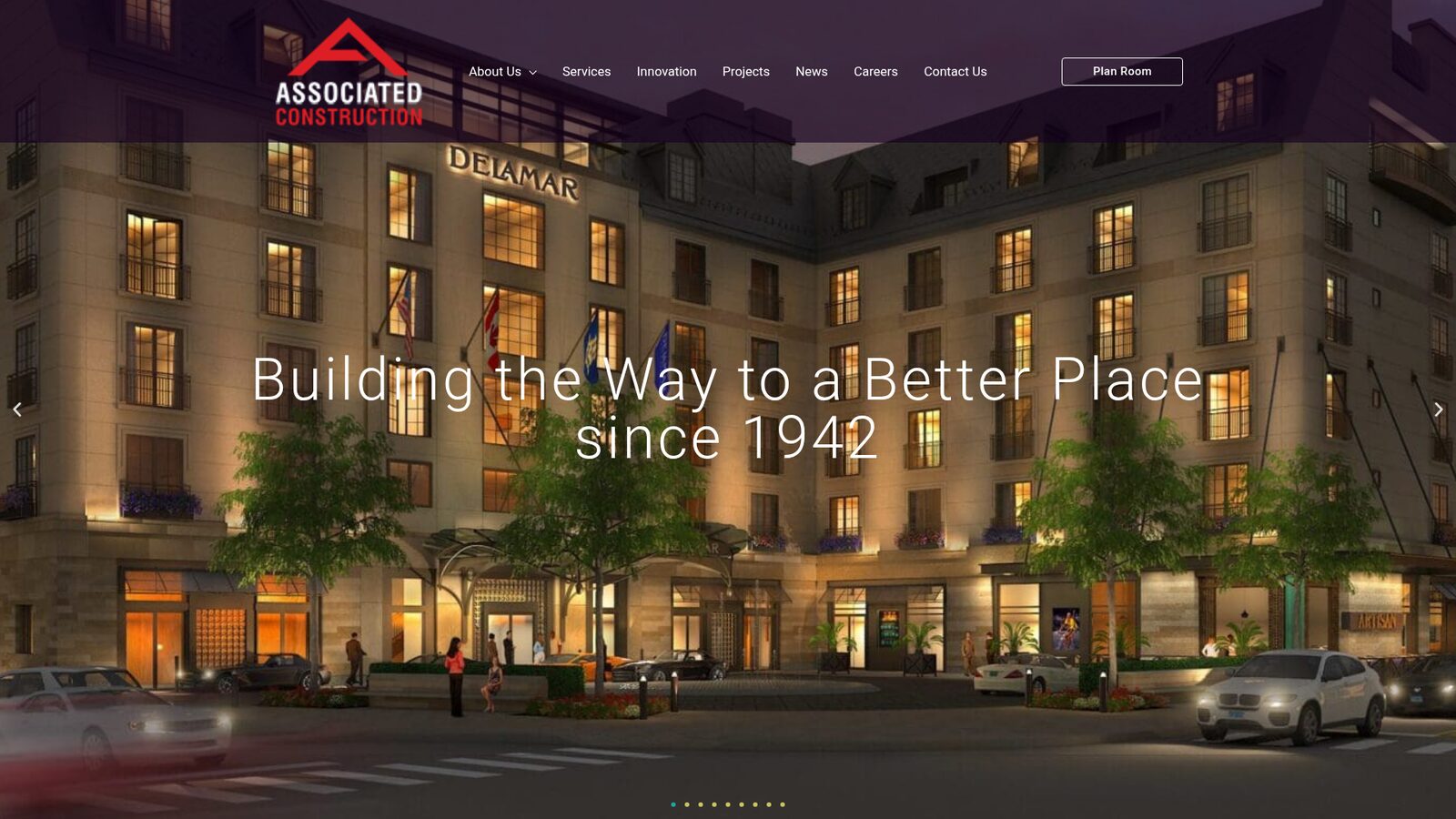 Associated Construction website screenshot