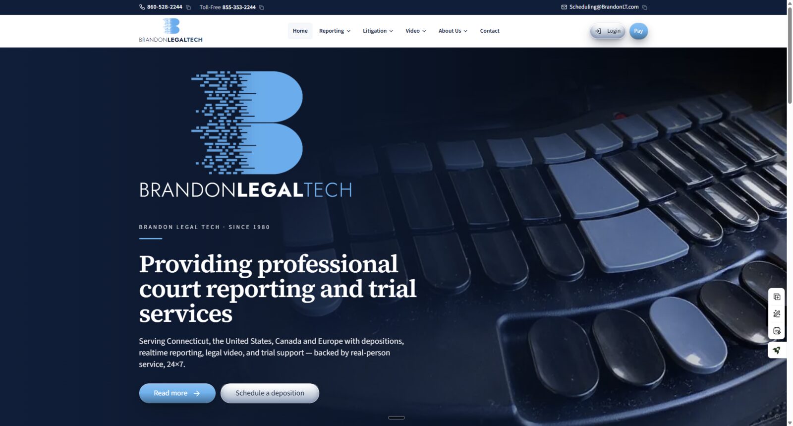 Brandon Legal Tech website screenshot